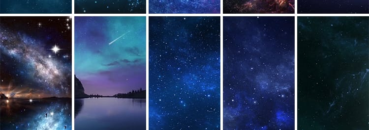 唯美星空浩瀚宇宙星云粒子夜空太空蓝色竖屏竖版直播背景视频素材