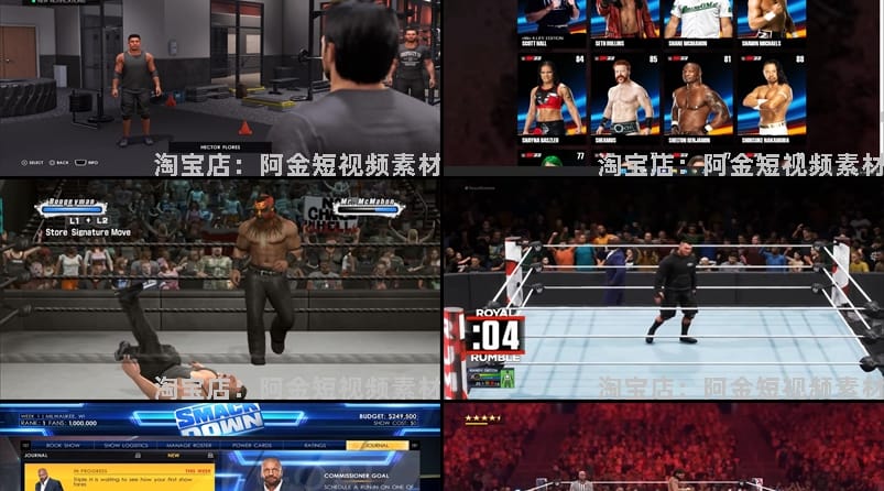 PS5摔跤游戏奇特国外横屏高清解压小说推文素材无水印短视频引流