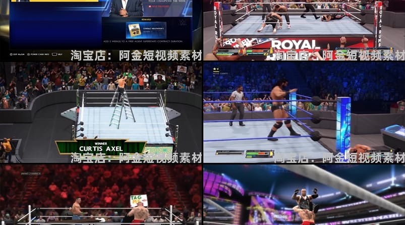 PS5摔跤游戏奇特国外横屏高清解压小说推文素材无水印短视频引流