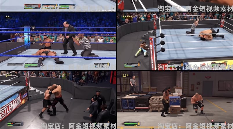 PS5摔跤游戏奇特国外横屏高清解压小说推文素材无水印短视频引流