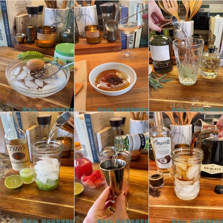 竖屏家常菜西餐烹饪甜点美食饮品国外高清解压短视频小说推文素材