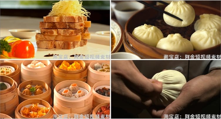 小笼包汤包蒸包子铺早点小吃早餐美食抖音视频自媒体高清实拍素材