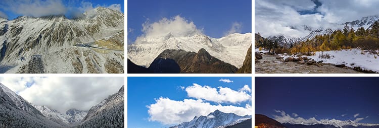 雪山风景航拍风光西藏川西旅游景点山脉自然美景高清实拍视频素材