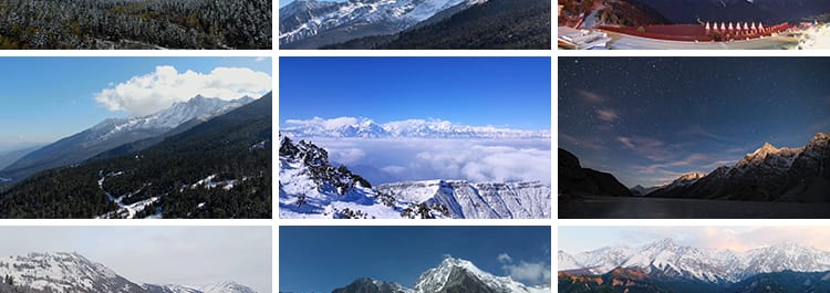 雪山风景航拍风光西藏川西旅游景点山脉自然美景高清实拍视频素材