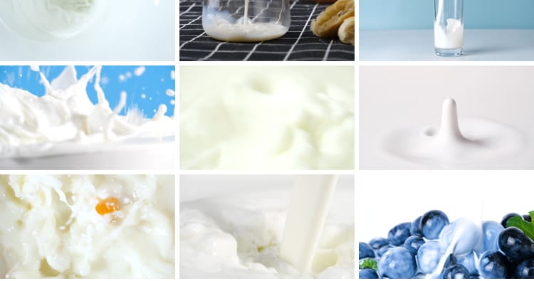 特写牛奶乳制品泼飞滴落溅起升高慢镜头摆拍鲜奶液体高清视频素材