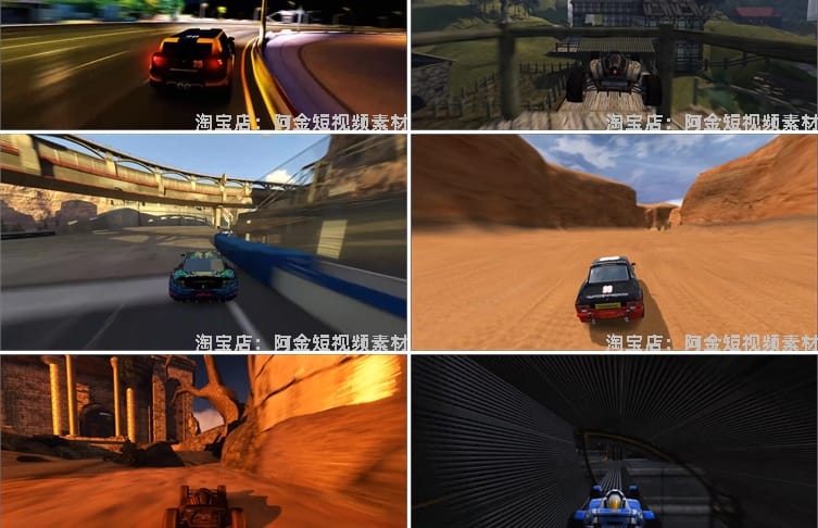 赛道狂飙赛车小游戏横屏高清直播无水印解压视频小说推文素材引流