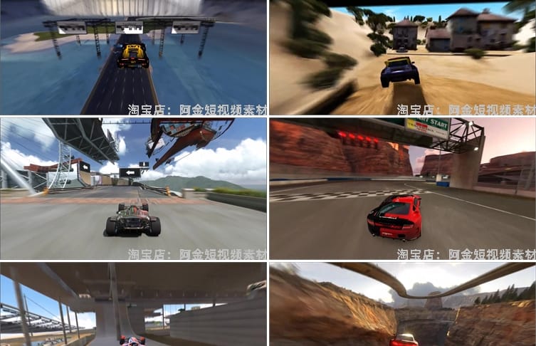 赛道狂飙赛车小游戏横屏高清直播无水印解压视频小说推文素材引流