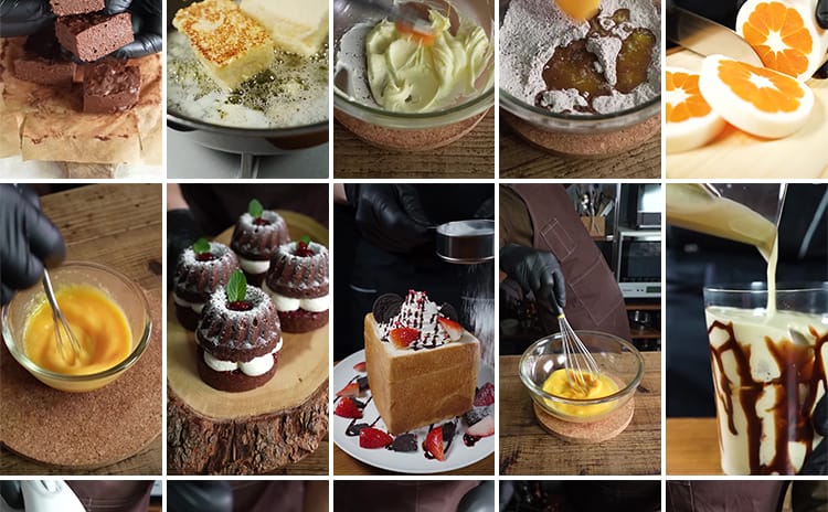 甜点小吃美食蛋糕点甜品巧克力手工创意制作竖屏高清抖音视频素材