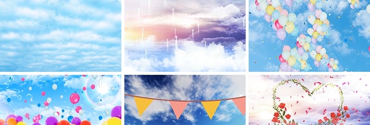 卡通蓝天白云天空云彩云朵穿梭云层流云云海LED背景动态视频素材