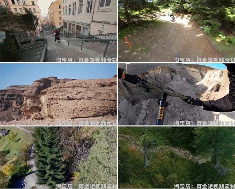 国外自行车骑行极限运动越野短视频解压抖音高清小说推文素材剪辑