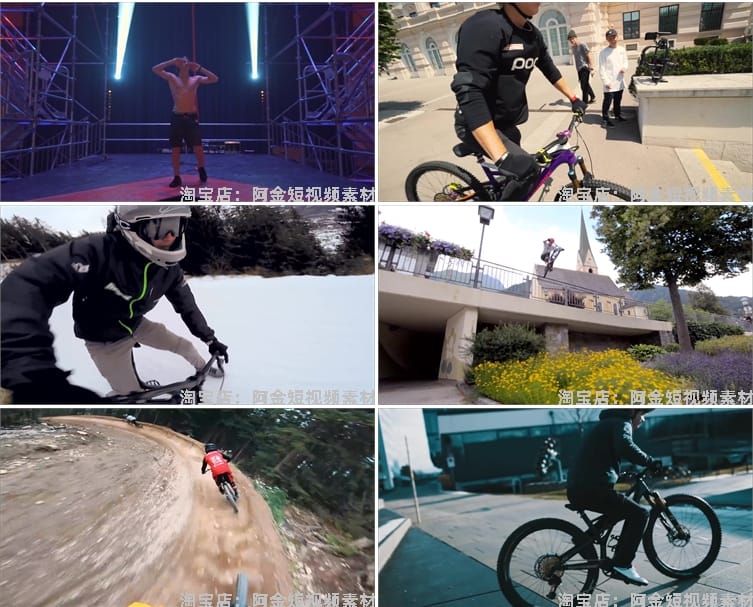 国外自行车骑行极限运动越野短视频解压抖音高清小说推文素材剪辑