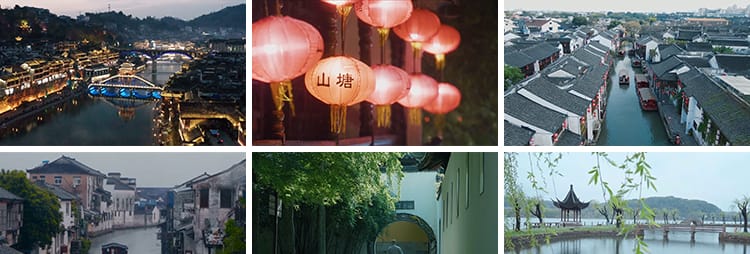 江南水乡水巷街道古镇古风古朴唯美意境建筑实拍旅游风景视频素材