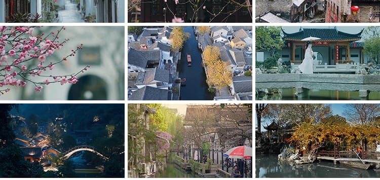 江南水乡水巷街道古镇古风古朴唯美意境建筑实拍旅游风景视频素材