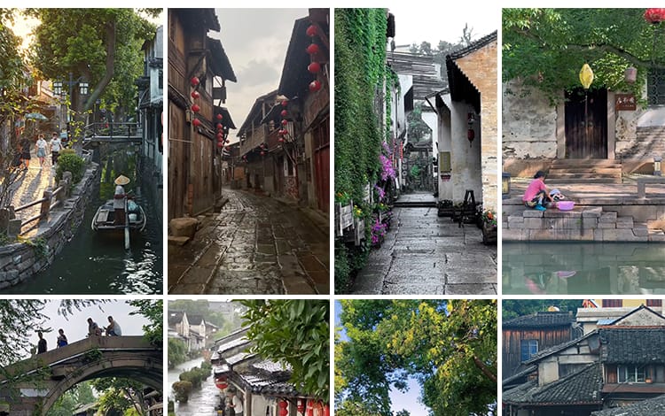 江南水乡水巷街道古镇古风古朴唯美意境建筑实拍旅游风景视频素材