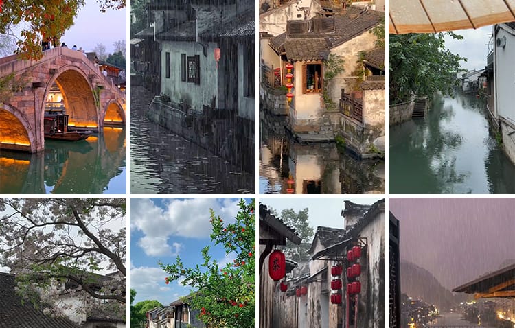 江南水乡水巷街道古镇古风古朴唯美意境建筑实拍旅游风景视频素材