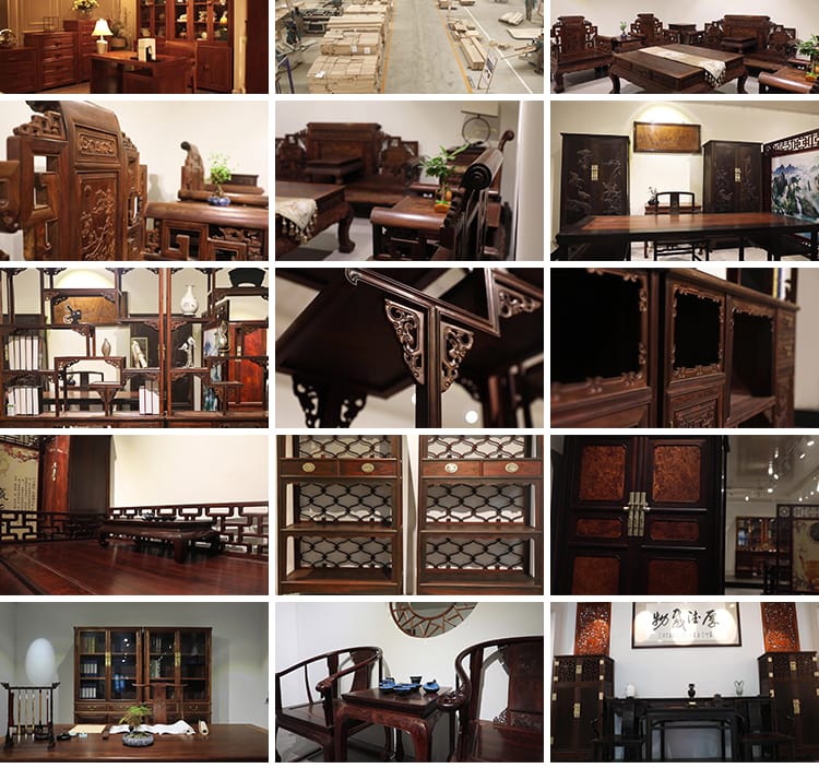 古典红木家具工厂雕刻木业雕刻花工匠师傅手工艺木材木料视频素材