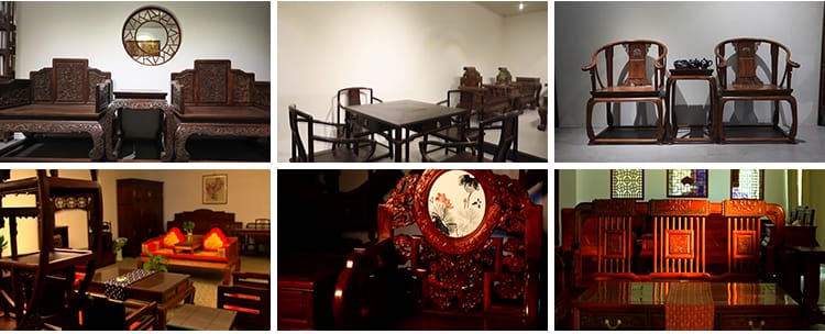 古典红木家具工厂雕刻木业雕刻花工匠师傅手工艺木材木料视频素材