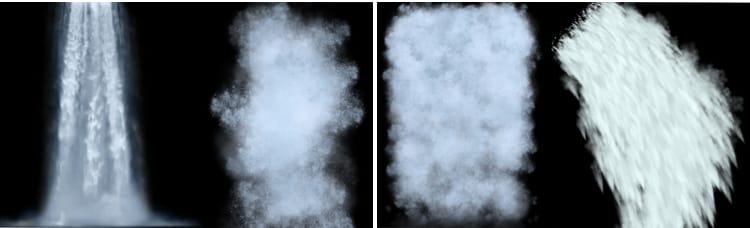 瀑布水流下落喷泉水花小溪河流山水MOV透明通道后期合成视频素材