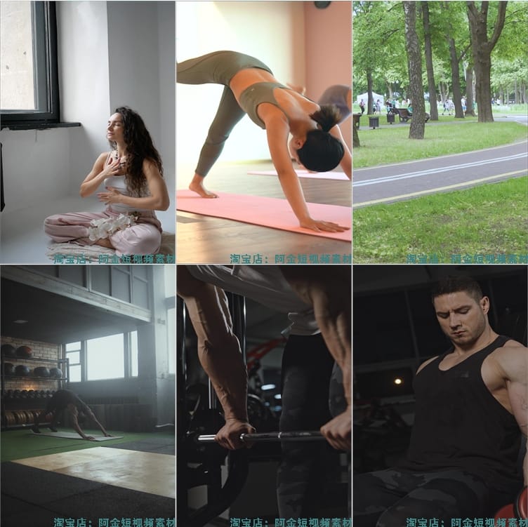 健身房运动锻炼燃脂人物训练户外跑步励志抖音短视频高清素材剪辑