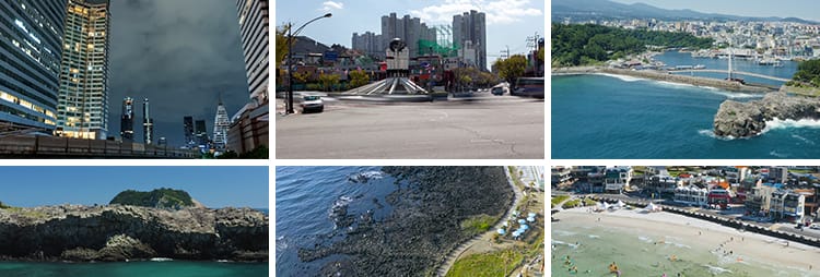 韩国首尔城市风光外国夜景车流建筑风光街道街景航拍延时视频素材