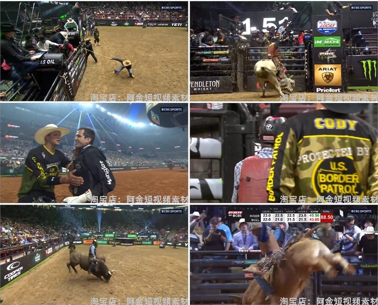 横屏骑牛大赛比赛解说斗牛国外高清解压中视频直播小说推文素材