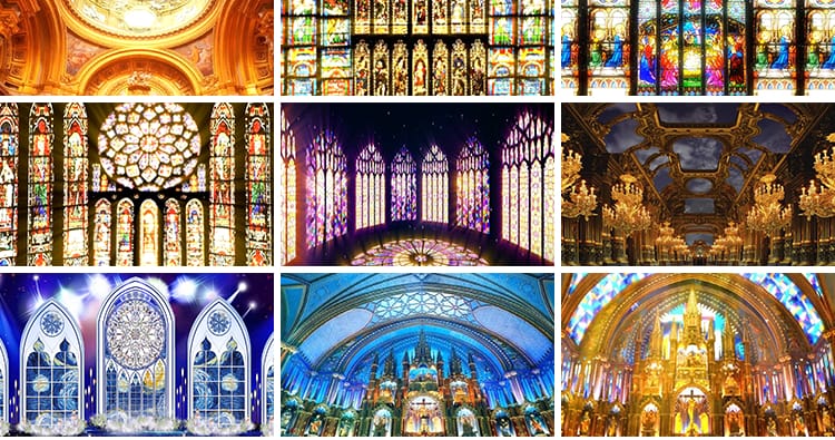 城堡宫殿教堂欧式英伦风梦幻婚礼舞台晚会LED大屏幕背景视频素材