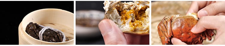 秋季大闸蟹实拍清蒸烹饪新鲜活螃蟹掰开蟹膏蟹黄水产美食视频素材