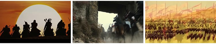古代战争战场城楼精忠报国烽火狼烟千军万马LED屏幕背景视频素材