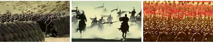 古代战争战场城楼精忠报国烽火狼烟千军万马LED屏幕背景视频素材