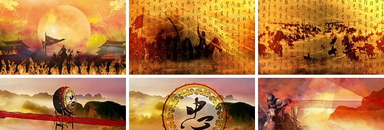 古代战争战场城楼精忠报国烽火狼烟千军万马LED屏幕背景视频素材