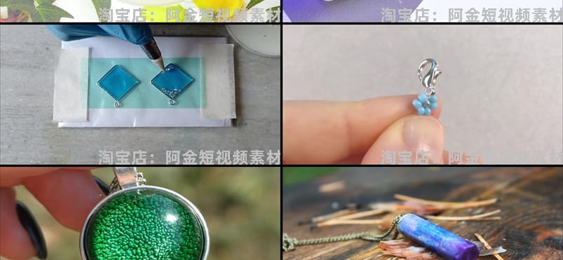 小饰品制作手工DIY高清横屏国外视频自媒体解压小说推文素材引流