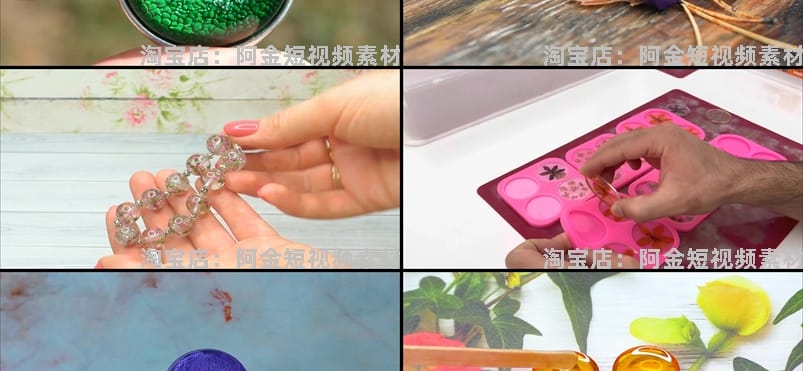 小饰品制作手工DIY高清横屏国外视频自媒体解压小说推文素材引流