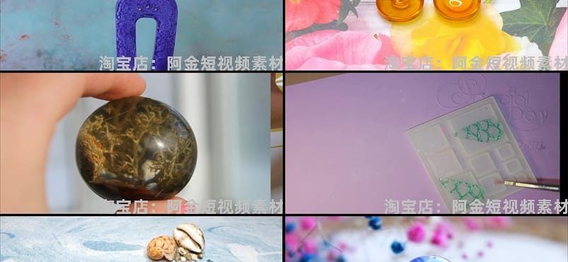 小饰品制作手工DIY高清横屏国外视频自媒体解压小说推文素材引流