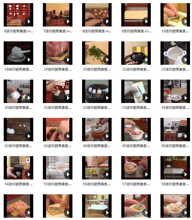 迷你厨房美食制作小说推文素材国外解压横屏自媒体高清短视频创意