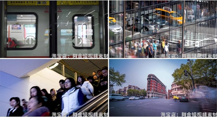 城市上班族早高峰人流车流量快节奏生活忙碌人群地铁短视频素材