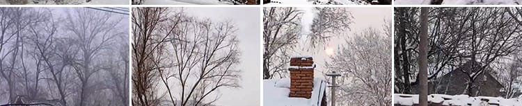 竖版竖屏乡村冬季冬天雪景下雪农村怀旧唯美治愈系抖音短视频素材