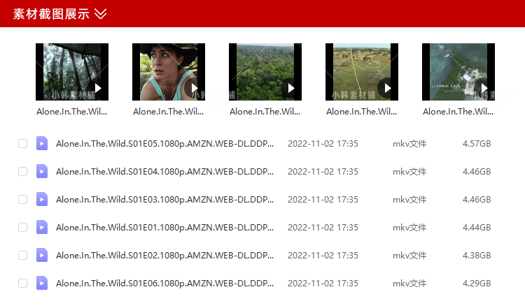 荒野求生纪录片独闯荒野中字1080P自媒体电影解说抖音短视频素材