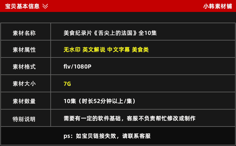 美食纪录片舌尖上的法国全10集中视频自媒体解说高清剪辑视频素材