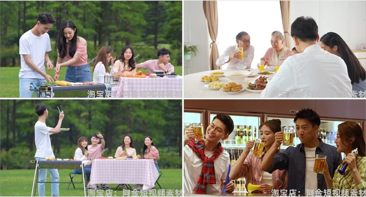 吃饭聚餐干杯亲朋好友同事家人家庭团聚抖音视频高清实拍素材剪辑