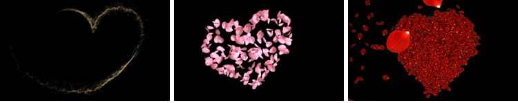 心形浪漫爱心桃心红色粒子动态告白光效ae_pr带透明通道视频素材