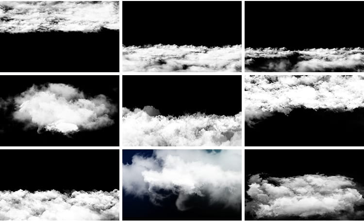 白云穿梭飞越云层云雾云烟飘散效果MOV特效透明通道合成视频素材