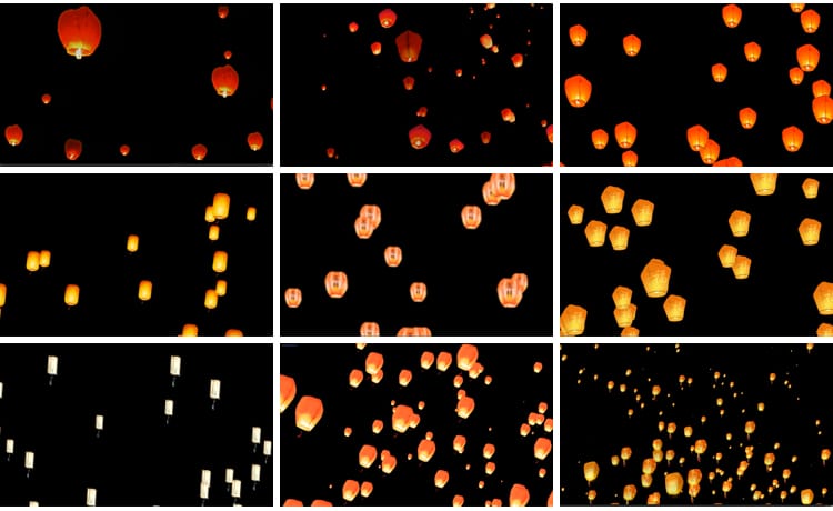 许愿等升空上升飘动祈福许愿灯笼Alpha透明通道ae_pr合成视频素材