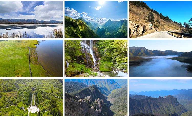 4K湖北神农架大九湖风景色延时瀑布冬季云雾云海自然风光视频素材