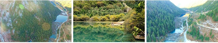 九寨沟高清风景点旅游景区五彩池山河瀑布航拍实拍风光短视频素材