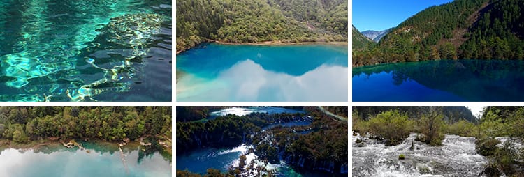 九寨沟高清风景点旅游景区五彩池山河瀑布航拍实拍风光短视频素材