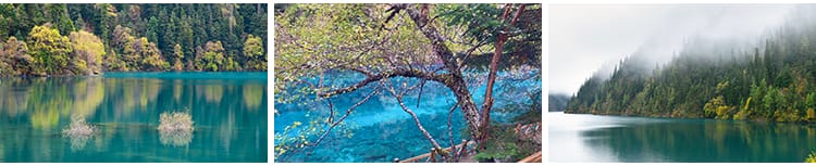 九寨沟高清风景点旅游景区五彩池山河瀑布航拍实拍风光短视频素材