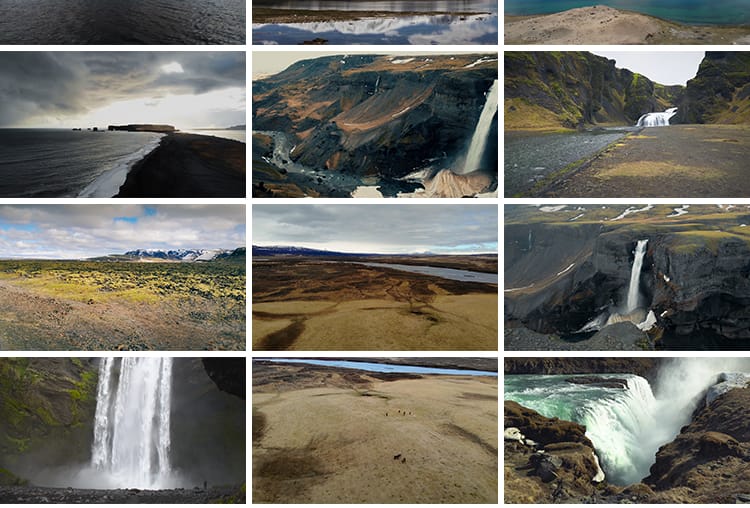 新疆公格尔雪峰山岩瀑布河流草原草地自然风光旅游风景点视频素材