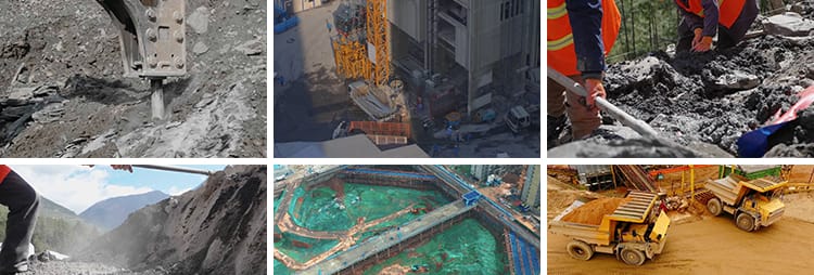 建筑工程师工地施工楼房房屋设计图纸工人卡车吊车挖掘机视频素材