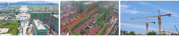 建筑工程师工地施工楼房房屋设计图纸工人卡车吊车挖掘机视频素材