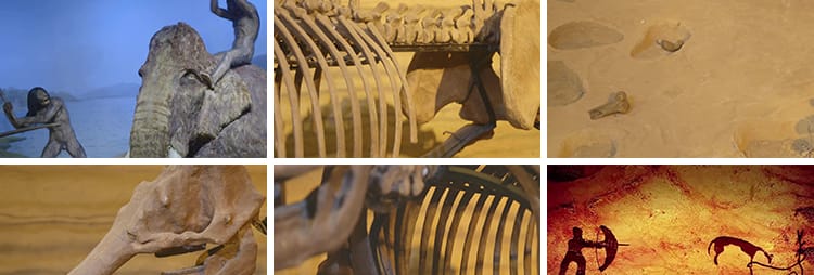 原始人类社会史前文明世界部落冲突打猎岩壁进化钻木取火视频素材